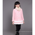 joli manteau en laine rose fitlong